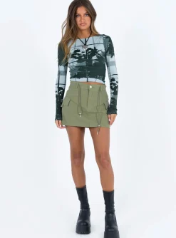 Princess Polly Torres Cargo Mini Skirt  Khaki Store