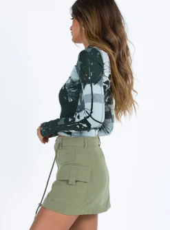 Princess Polly Torres Cargo Mini Skirt  Khaki Store