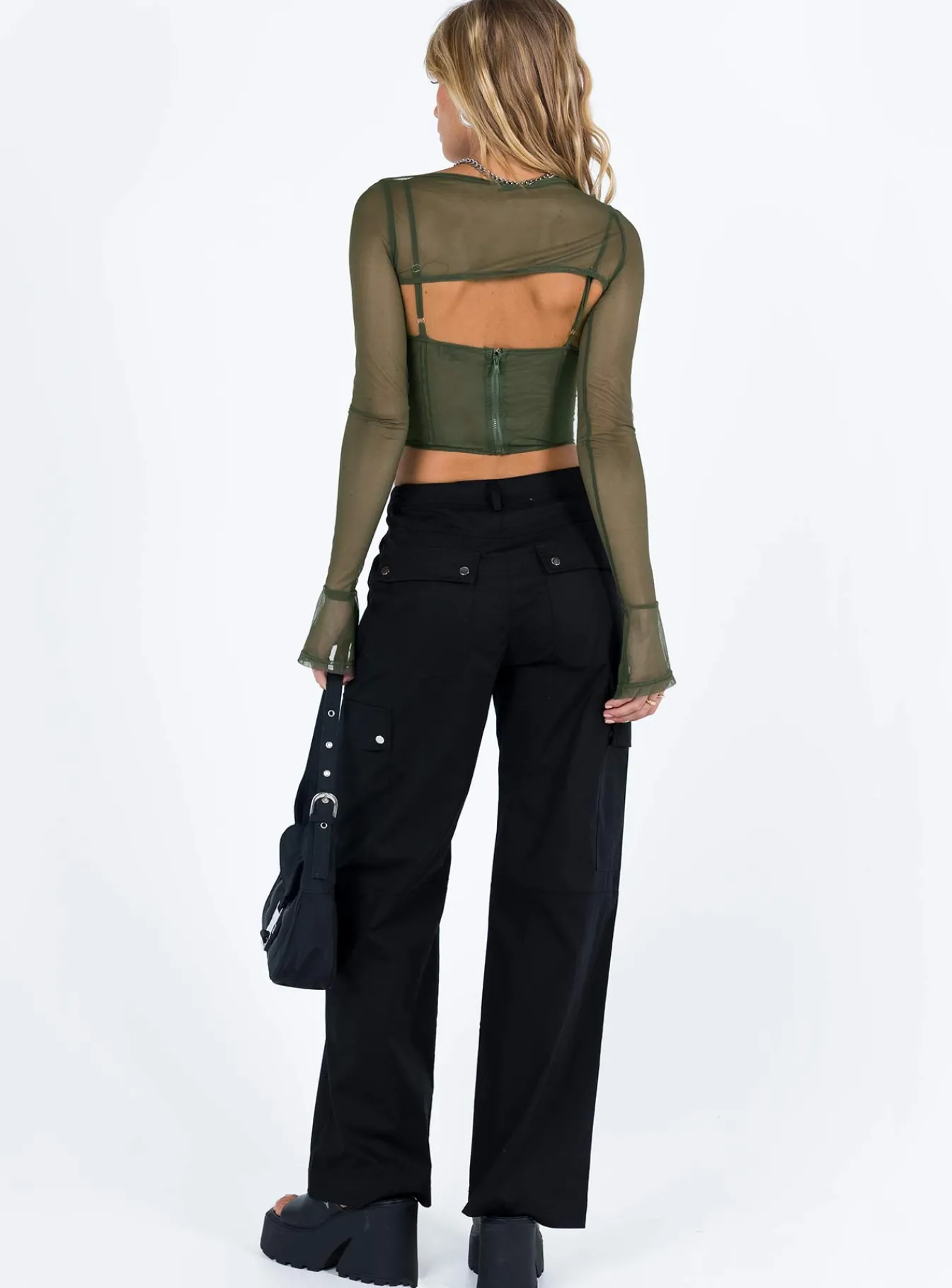 Princess Polly Toscan Cargo Pants Black Fashion