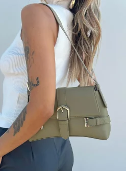 Princess Polly Tozzi Shoulder Bag  Khaki Sale
