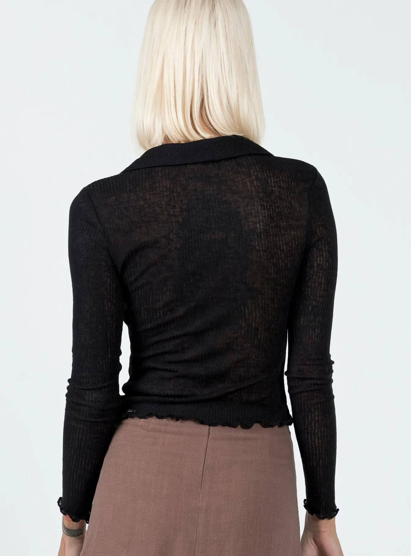 Princess Polly Travers Long Sleeve Top Black Hot