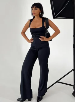 Princess Polly Tressi Long Catsuit  Black Hot