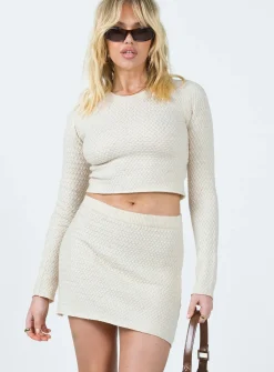 Princess Polly Trevi Knit Set  Cream Shop