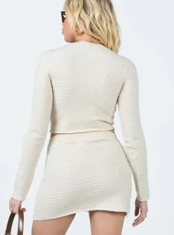 Princess Polly Trevi Knit Set  Cream Shop