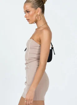 Princess Polly Tristian Mini Dress  Brown Flash Sale