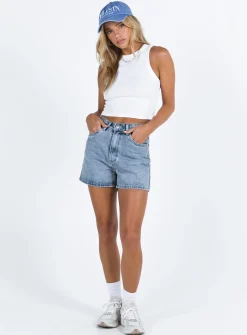 Princess Polly Tropicana Shortslower Impact Denim Hot