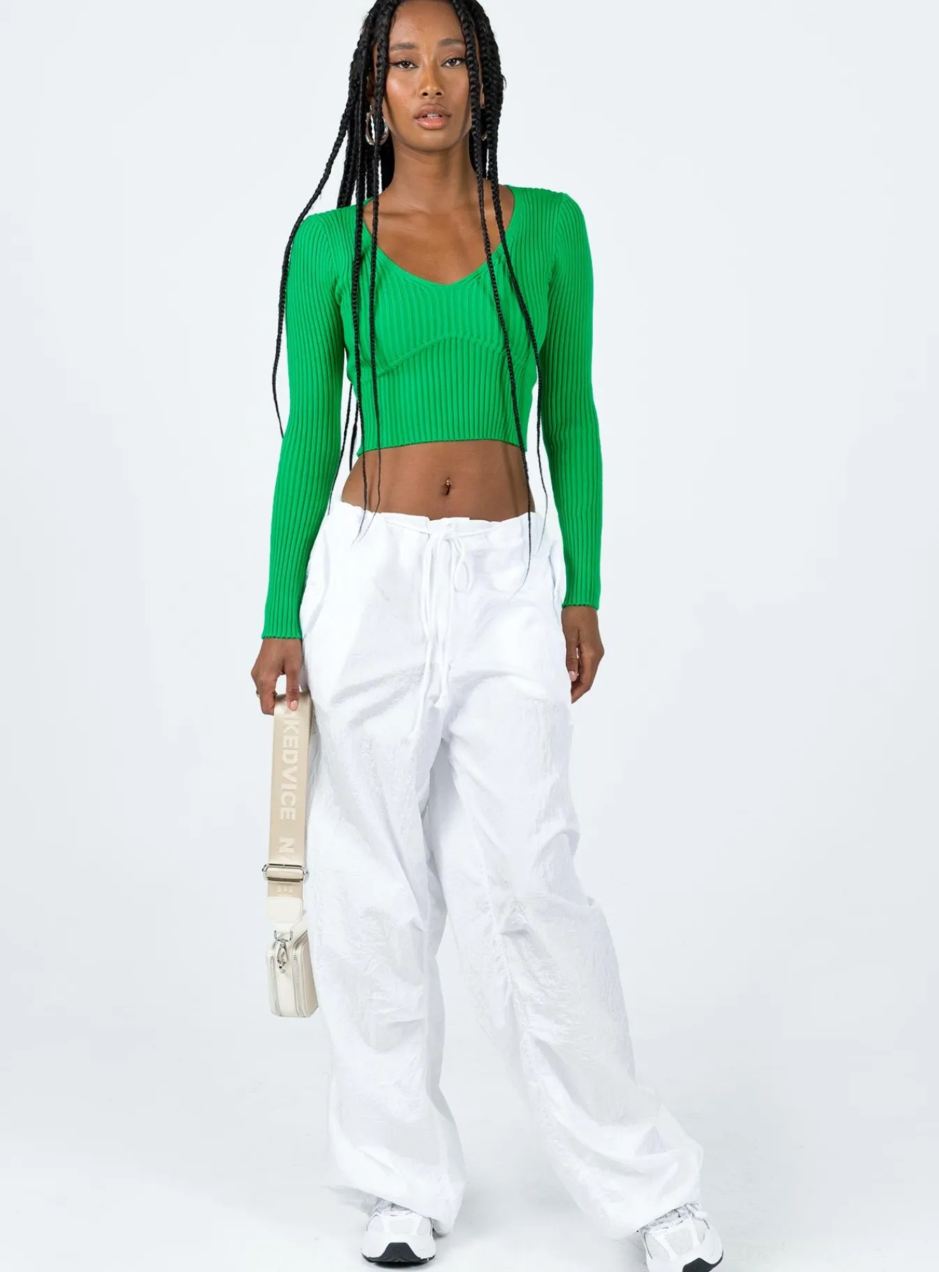Princess Polly Trucco Long Sleeve Top Green Hot