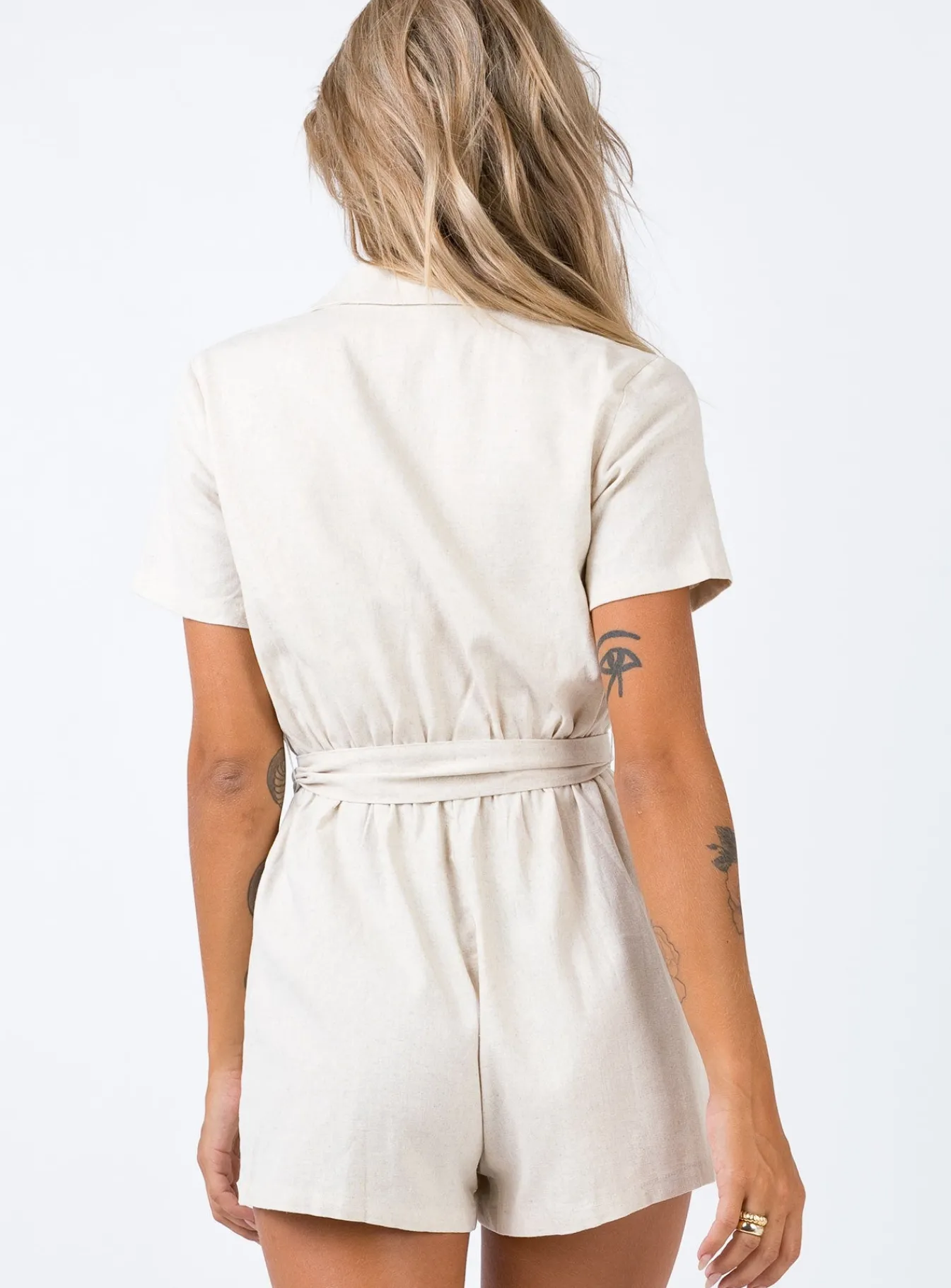 Princess Polly Turin Romper Beige Online