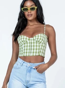 Princess Polly Tuscan Top  Green Cheap