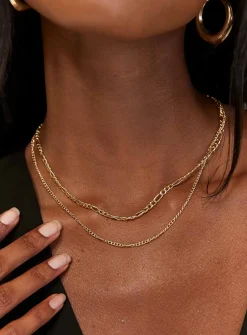 Princess Polly Two Chain Necklace Set  Gold Shop
