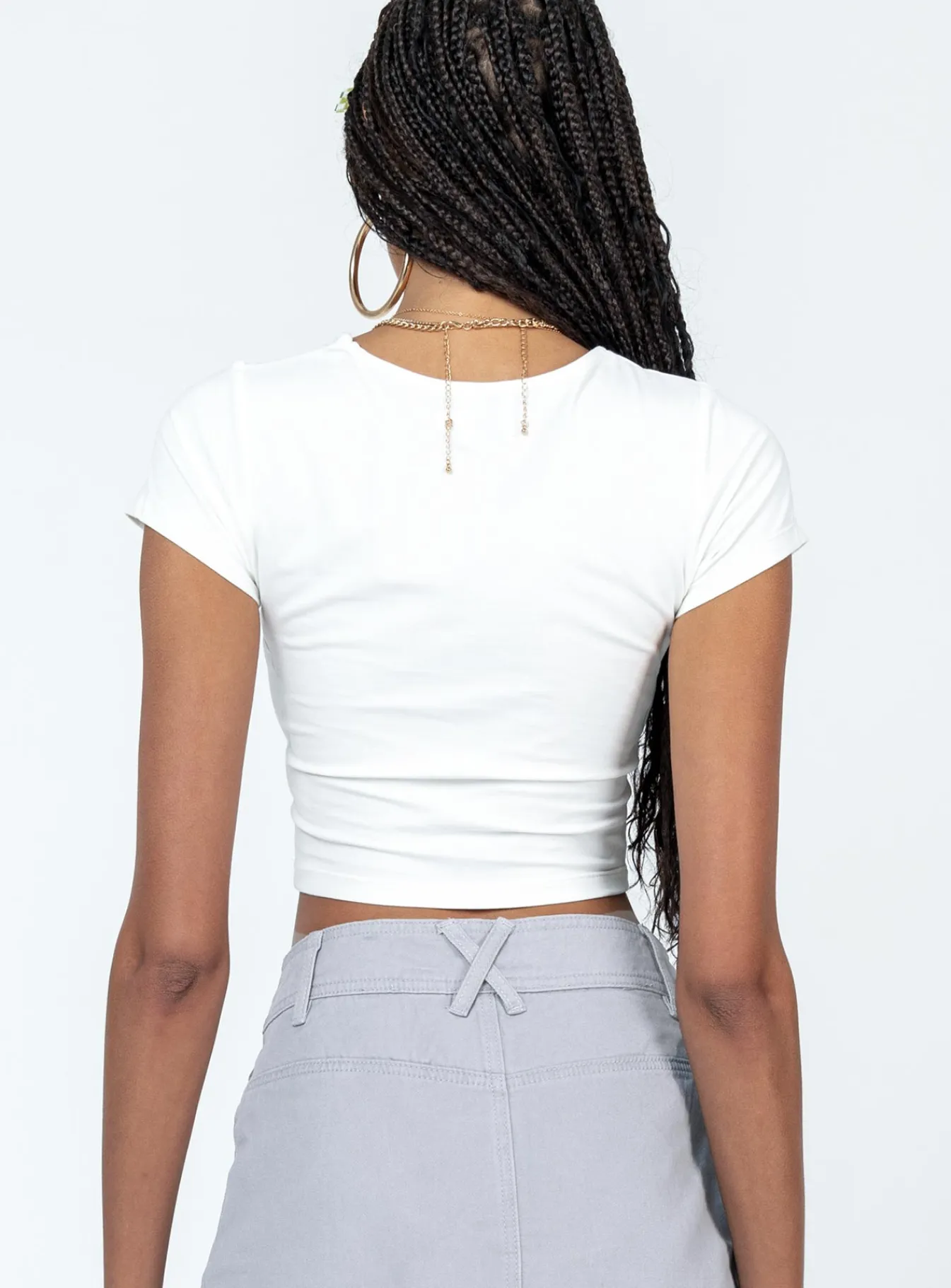 Princess Polly U Wait Tee White Sale