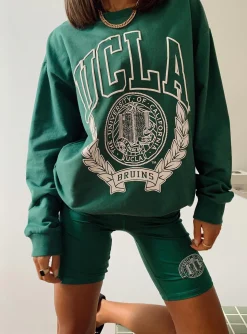 Princess Polly Ucla Bike Shorts  Green Best Sale