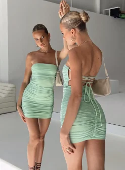 Princess Polly Undiscovered Mini Dress  Sage Shop