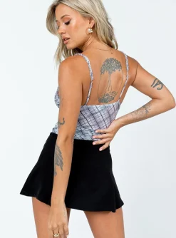 Princess Polly Valaree Low Waist Mini Skirt  Black Hot