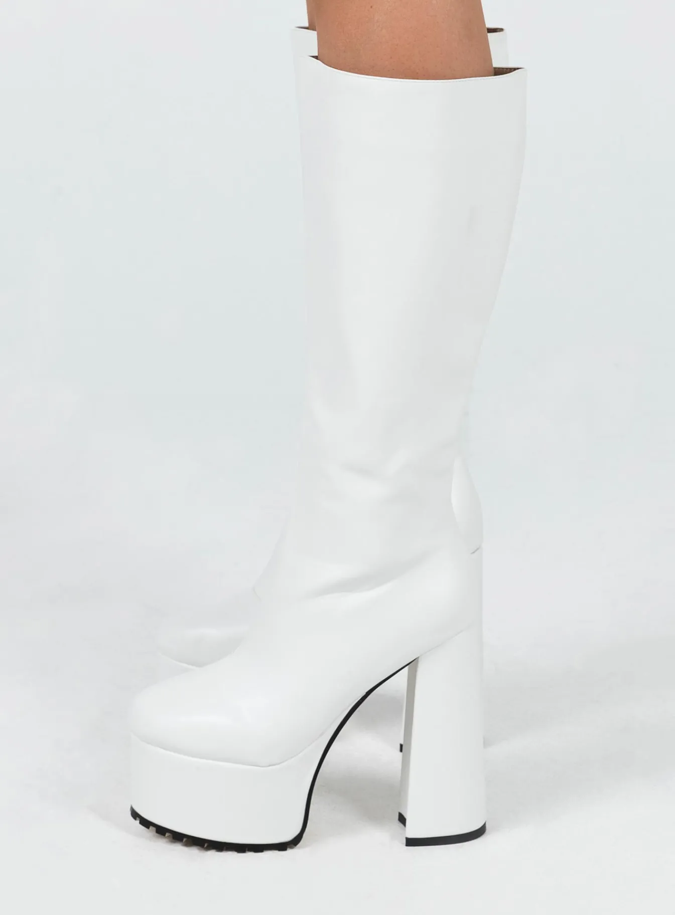 Princess Polly Valdo Platform Boots White Discount