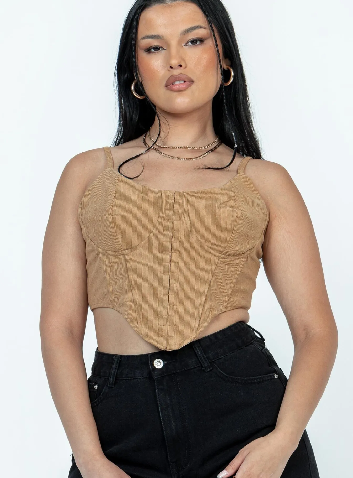 Princess Polly Valora Top Tan Clearance