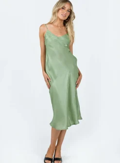 Princess Polly Varese Midi Dress  Green Flash Sale
