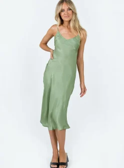 Princess Polly Varese Midi Dress  Green Flash Sale