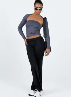 Princess Polly Vellgrove Pants  Black Cheap