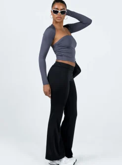 Princess Polly Vellgrove Pants  Black Cheap