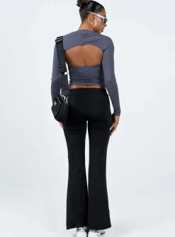 Princess Polly Vellgrove Pants  Black Cheap