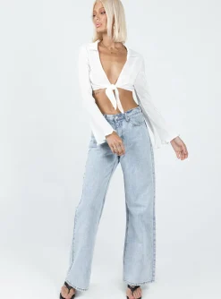 Princess Polly Venga Long Sleeve Top  White Cheap