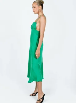 Princess Polly Veno Midi Dress  Green Sale