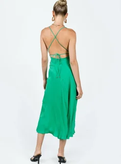 Princess Polly Veno Midi Dress  Green Sale