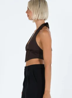 Princess Polly Ventura Top  Brown New