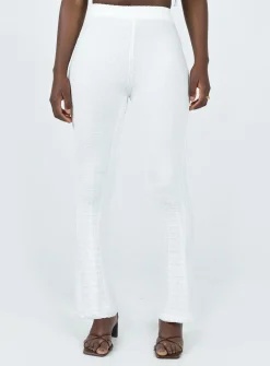 Princess Polly Vereen Pants  White Clearance