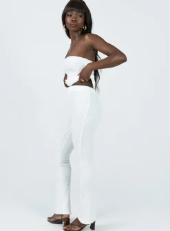 Princess Polly Vereen Pants  White Clearance