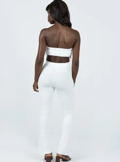 Princess Polly Vereen Pants  White Clearance
