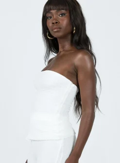Princess Polly Vereen Strapless Top  White Best Sale