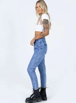 Princess Polly Vernazza Yolk Detailjeans Denim Sale