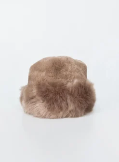 Princess Polly Veruca Fluffy Hat  Brown Shop