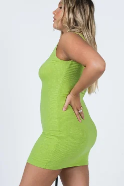 Princess Polly Vinnie Mini Dress  Green Clearance