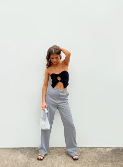 Princess Polly Vinnie Pants  Grey Fashion