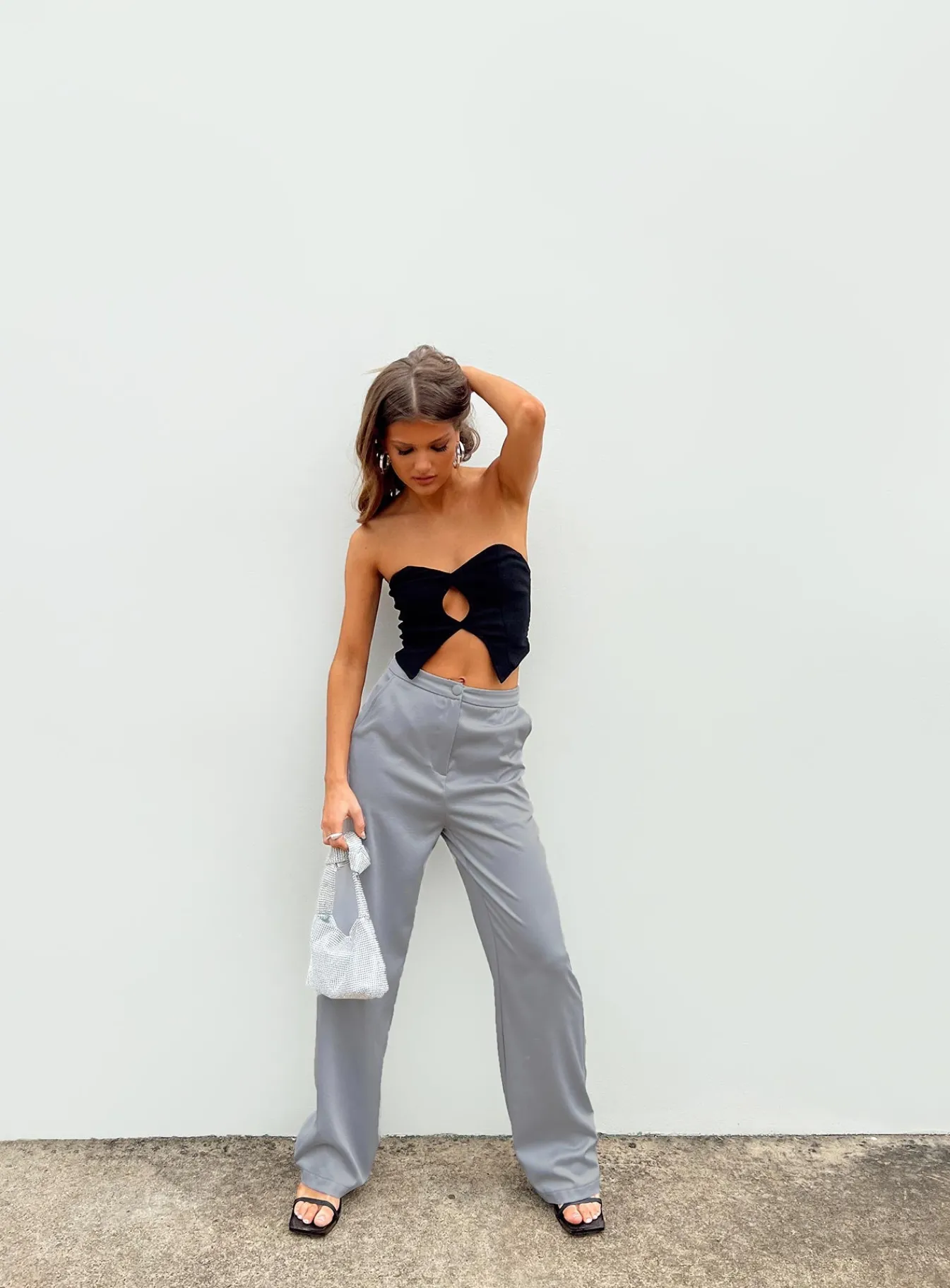 Princess Polly Vinnie Pants Grey Fashion