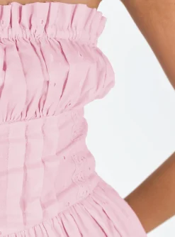 Princess Polly Vip Strapless Romper  Pink Shop