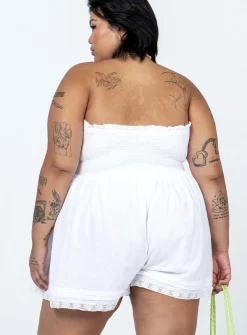 Princess Polly Vip Strapless Rompercurve   White Cheap