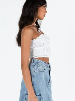 Princess Polly Vip Strapless Top White Best Sale