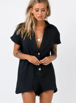 Princess Polly Vixen Romper  Black Cheap