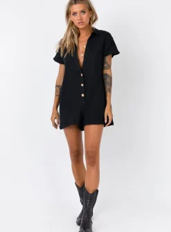 Princess Polly Vixen Romper  Black Cheap