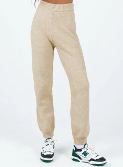Princess Polly Waite Knit Pants  Beige Best