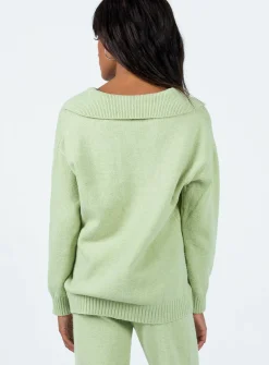 Princess Polly Waite Knit Sweater  Sage Cheap