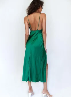 Princess Polly Walk The Line Midi Dress Green Cheap