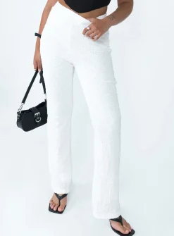 Princess Polly Walking On Air Pants  White Store