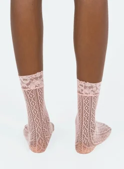 Princess Polly Wallem Socks Pink Discount