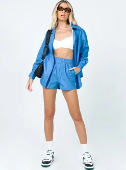 Princess Polly Walsh Shirt Dark Blue Flash Sale