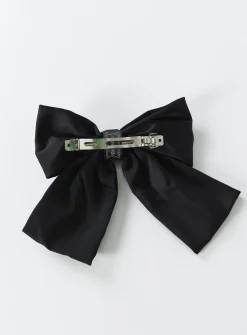 Princess Polly Walters Hair Bow  Black Clearance
